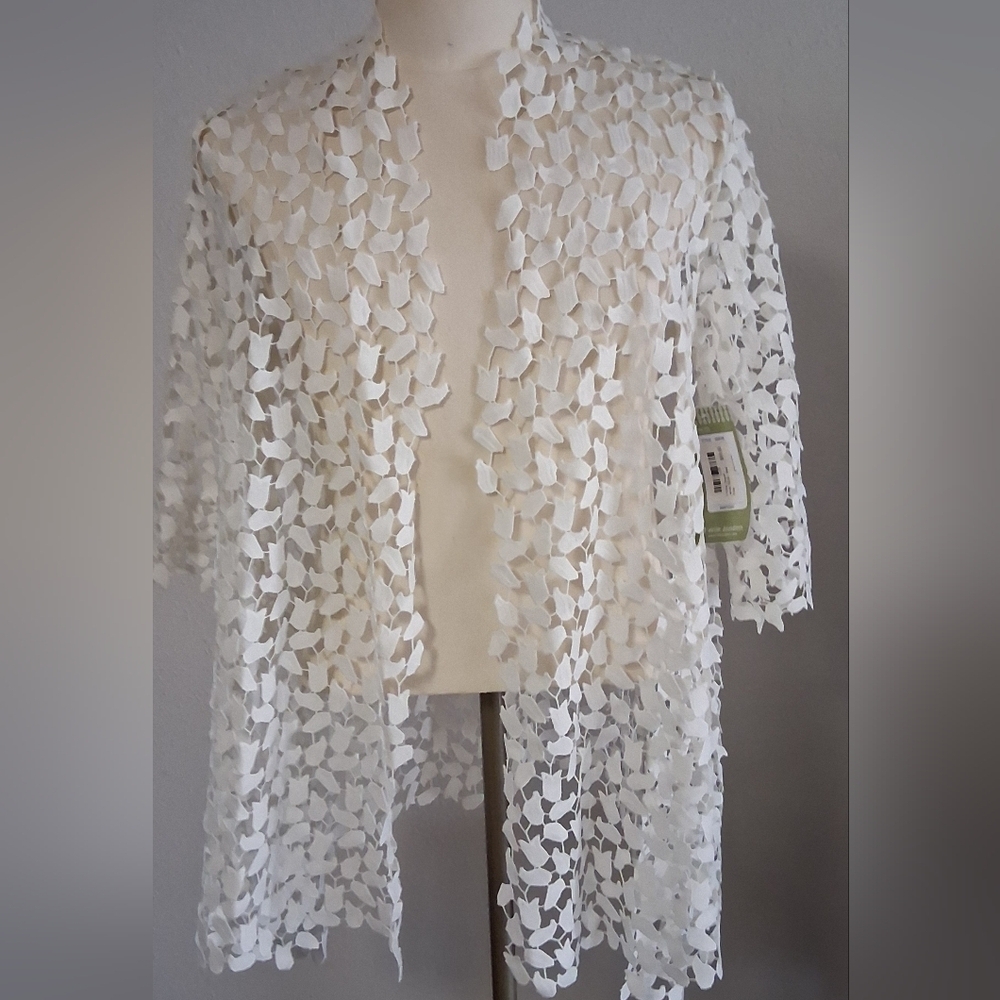 Erin London White Textured Tunic